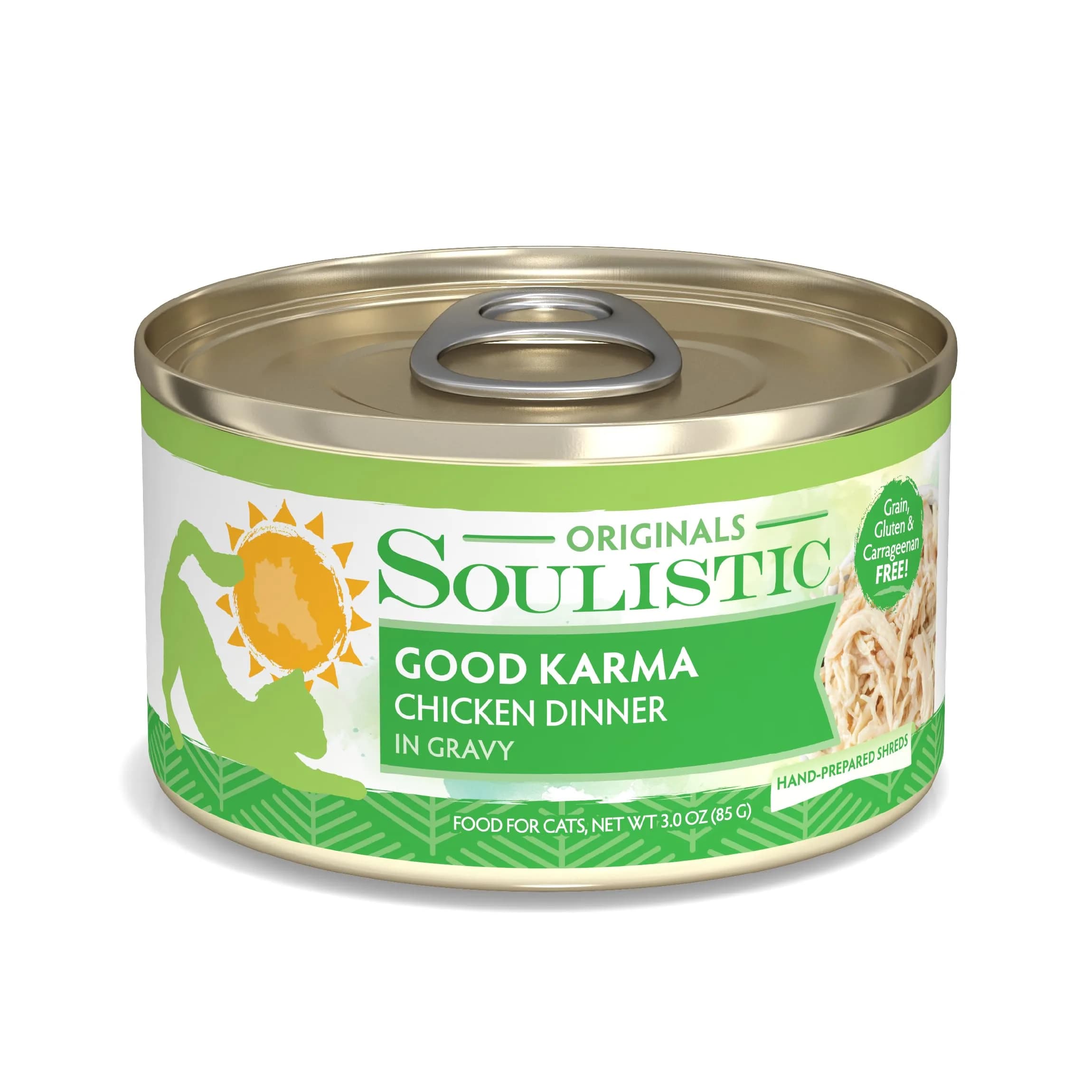Soulistic Originals Wet Cat Food Good Karma Chicken Dinner in Gravy 3oz Can Pack of 12 | Balanced, Natural Nourishment — Good Karma