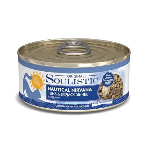 Soulistic Originals Wet Cat Food Nautical Nirvana Tuna & Skipjack 5.5oz Can Pack of 8 | Ocean-Inspired Nourishment thumbnail 1