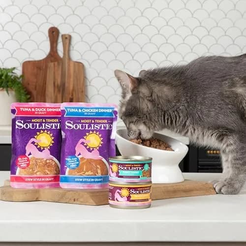 Soulistic Moist and Tender, Tuna and Lamb Dinner in Gravy, 3oz Pouch | High-Quality Cat Food with Natural Hydration thumbnail 7