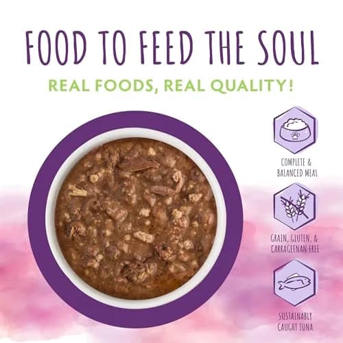 Soulistic Moist and Tender, Tuna and Lamb Dinner in Gravy, 3oz Pouch | High-Quality Cat Food with Natural Hydration thumbnail 3