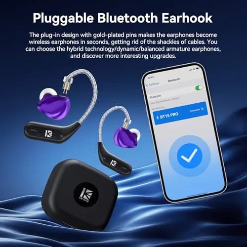 EZ EAR KBEAR BT15 PRO Bluetooth Adapter 2PIN | Seamless Bluetooth 5.4 Connectivity (70-120 chars) thumbnail 7