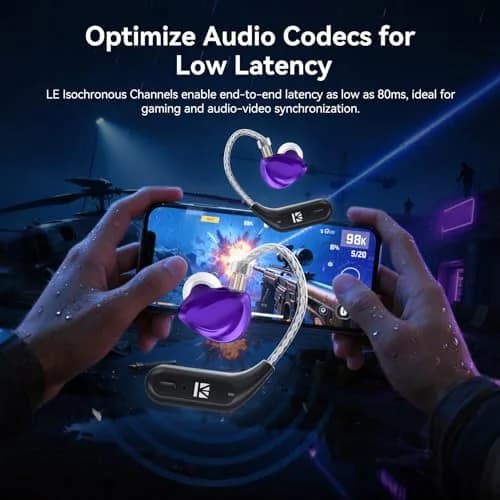 EZ EAR KBEAR BT15 PRO Bluetooth Adapter 2PIN | Seamless Bluetooth 5.4 Connectivity (70-120 chars) thumbnail 3