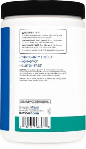 Nutricost Micronized Creatine Monohydrate Powder 500 Gram (17.9 oz) | NSF Certified, GMP Compliant Facility thumbnail 4