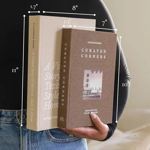 Paige McRae Home & Decor Linen Decorative Books Set | 27.9 x 20.3 cm (11x8") & 25.4 x 17.8 cm (10x7") thumbnail 5
