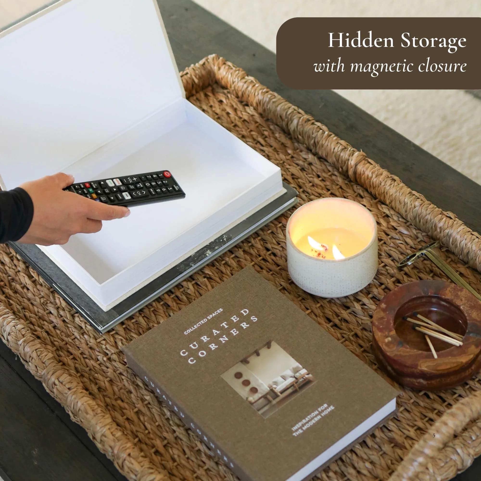Paige McRae Home & Decor Linen Decorative Books Set | 27.9 x 20.3 cm (11x8") & 25.4 x 17.8 cm (10x7") - view 6