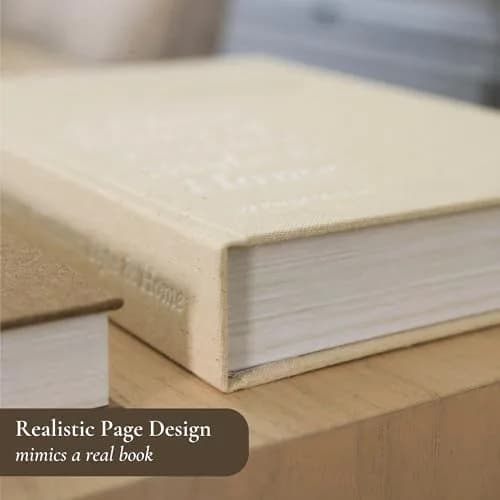 Paige McRae Home & Decor Linen Decorative Books Set | 27.9 x 20.3 cm (11x8") & 25.4 x 17.8 cm (10x7") thumbnail 2