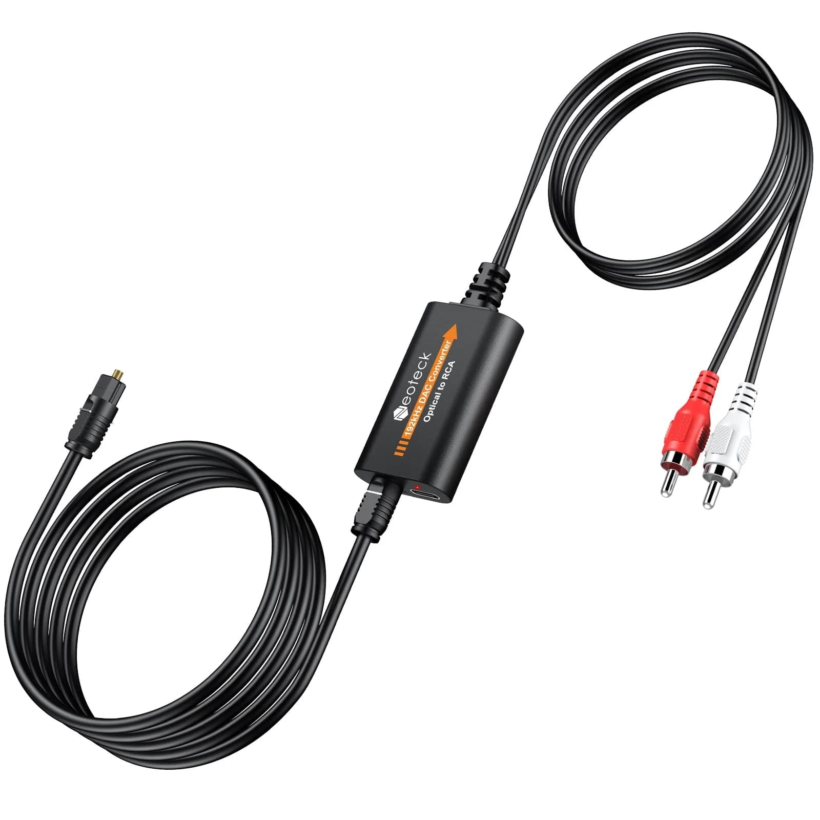 Neoteck 192kHz DAC Converter with 1.8m Optical to RCA Cable | High-Fidelity Audio Conversion - main product image