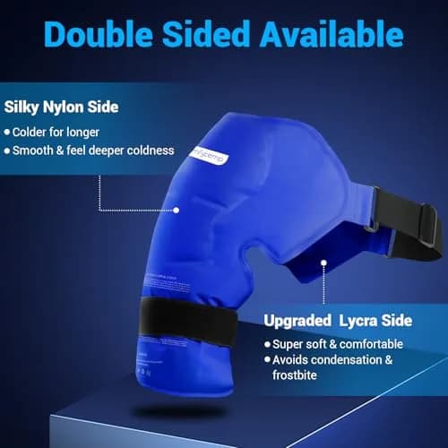 Comfytemp Shoulder Ice Pack Wrap with Dual-Fabric Design for Rotator Cuff Therapy (Large/X-Large, Dark Blue) | USA-Sourced Pain Relief thumbnail 5