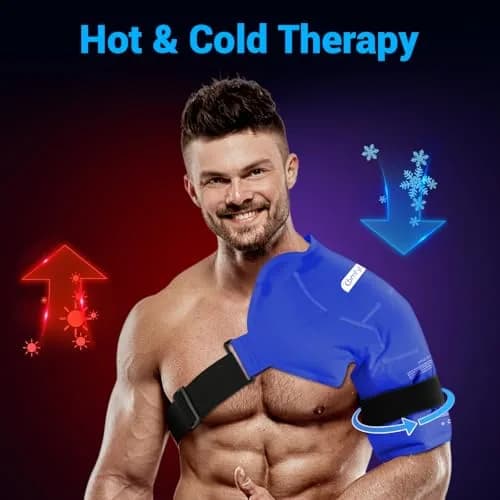 Comfytemp Shoulder Ice Pack Wrap with Dual-Fabric Design for Rotator Cuff Therapy (Large/X-Large, Dark Blue) | USA-Sourced Pain Relief thumbnail 6