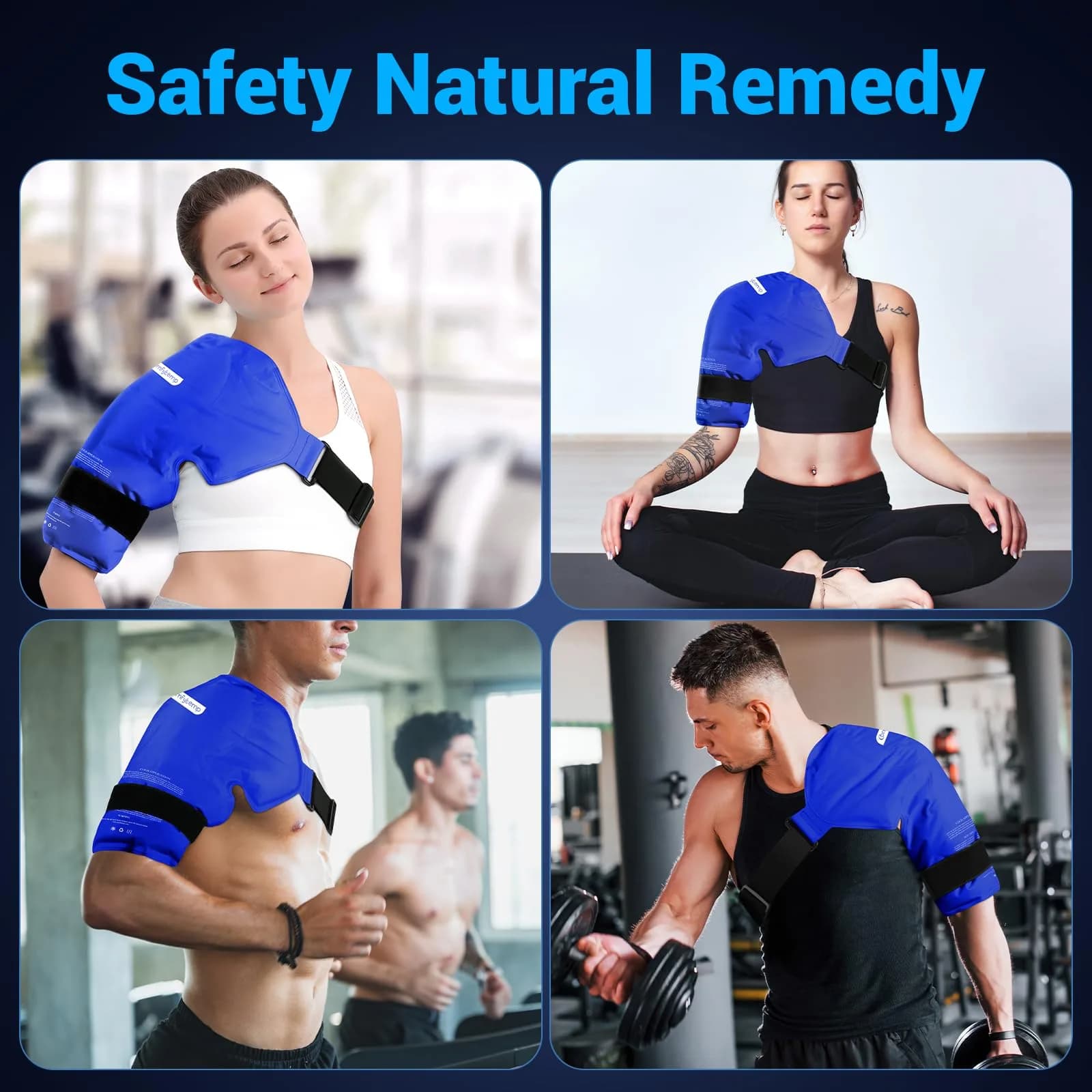 Comfytemp Shoulder Ice Pack Wrap with Dual-Fabric Design for Rotator Cuff Therapy (Large/X-Large, Dark Blue) | USA-Sourced Pain Relief - view 8
