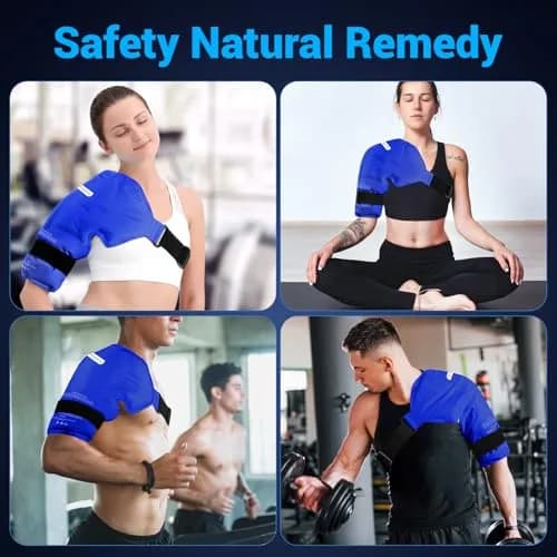 Comfytemp Shoulder Ice Pack Wrap with Dual-Fabric Design for Rotator Cuff Therapy (Large/X-Large, Dark Blue) | USA-Sourced Pain Relief thumbnail 8
