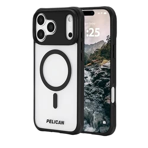 Pelican Ranger iPhone 17 Pro Max Case - MagSafe - Frosted Clear/Black | 6.9 Inch Shockproof Cover thumbnail 1