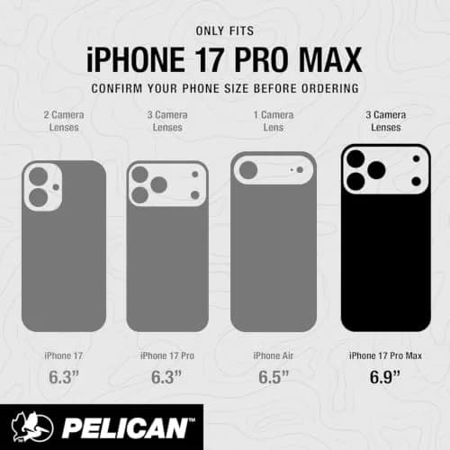 Pelican Ranger iPhone 17 Pro Max Case - MagSafe - Frosted Clear/Black | 6.9 Inch Shockproof Cover thumbnail 3