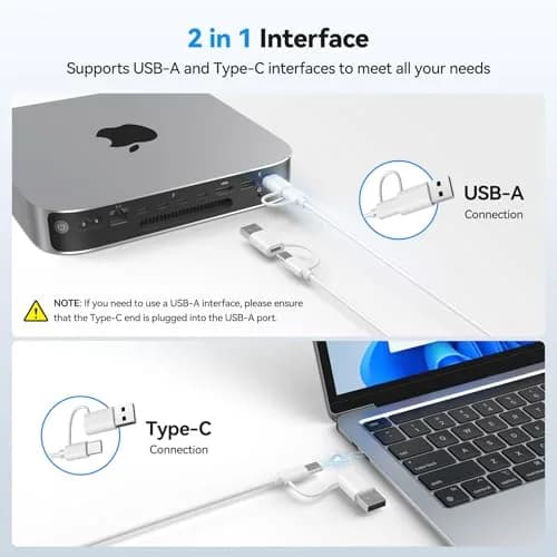 TECKNET Wired Keyboard for MacOS Devices with Dual Interface, Slim Mac Keyboard, Comfortable Ergonomic Typing Angle & Stable Connection for PC/Laptop, Compatible with MacBook, iMac, Mac mini/Pro (White, 78 Keys) thumbnail 6
