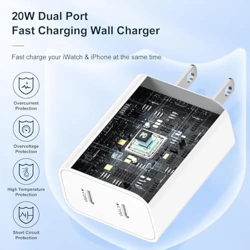 BikeAnything USB C Charger Block 20W | Dual Port Fast Charging for iPhone & iPad thumbnail 3