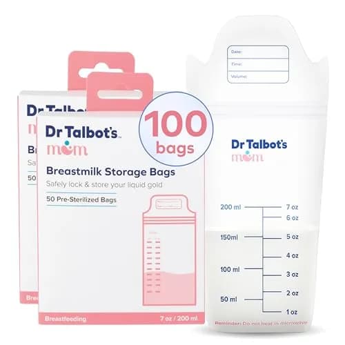 Dr. Talbot's Mom MilkFresh Breastmilk Storage Bags 100 Count (2 x 50 Bags) | BPA-Free & Puncture-Resistant thumbnail 1