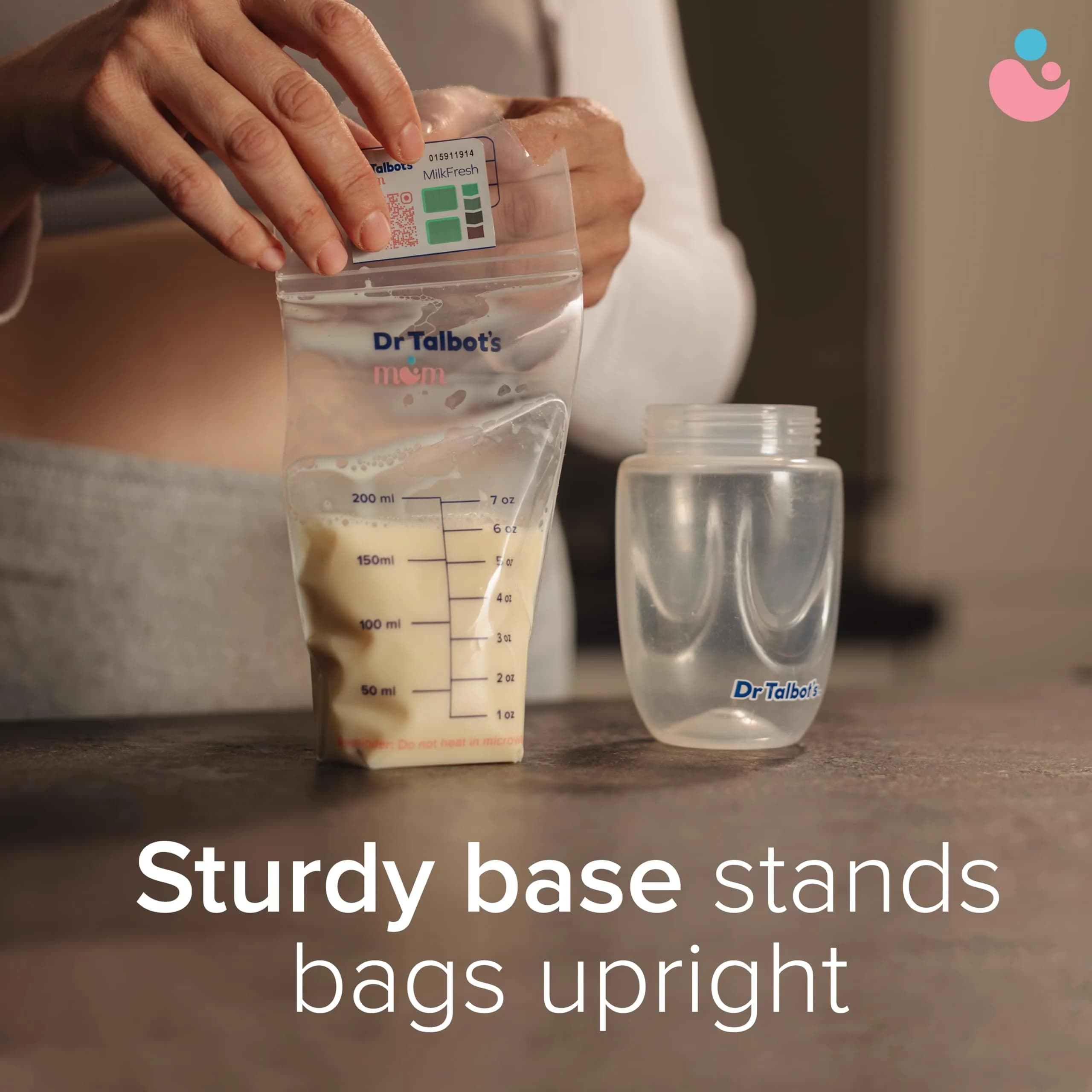 Dr. Talbot's Mom MilkFresh Breastmilk Storage Bags 100 Count (2 x 50 Bags) | BPA-Free & Puncture-Resistant - view 3