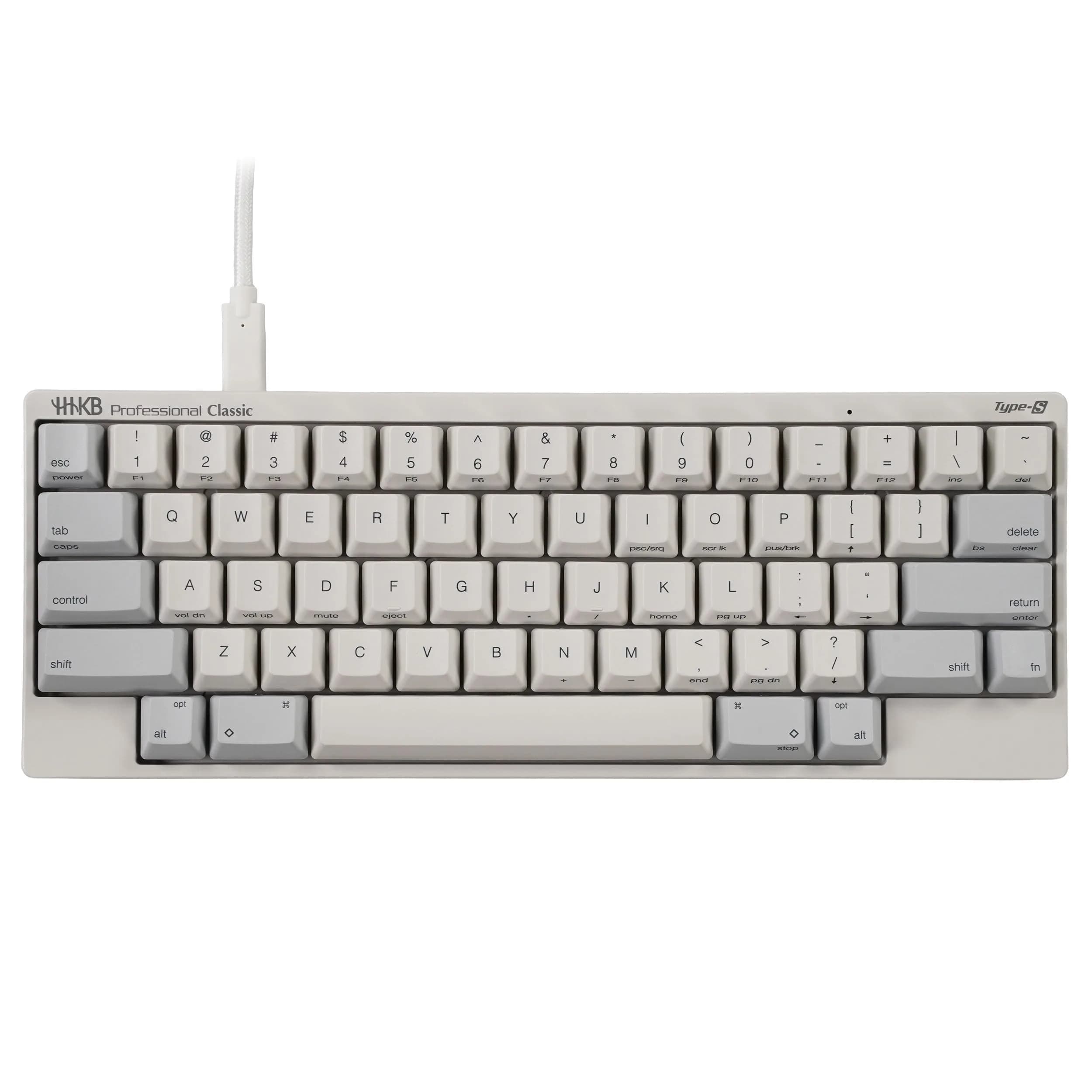 HHKB Happy Hacking Keyboard Professional Classic Type-S White | Silent Topre Switches, Compact 60-Key Layout — White