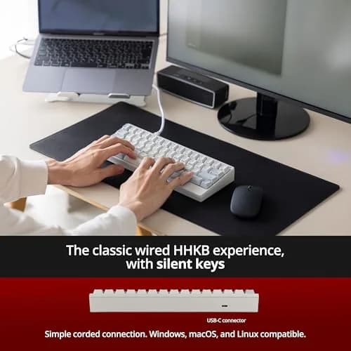 HHKB Happy Hacking Keyboard Professional Classic Type-S White | Silent Topre Switches, Compact 60-Key Layout thumbnail 5