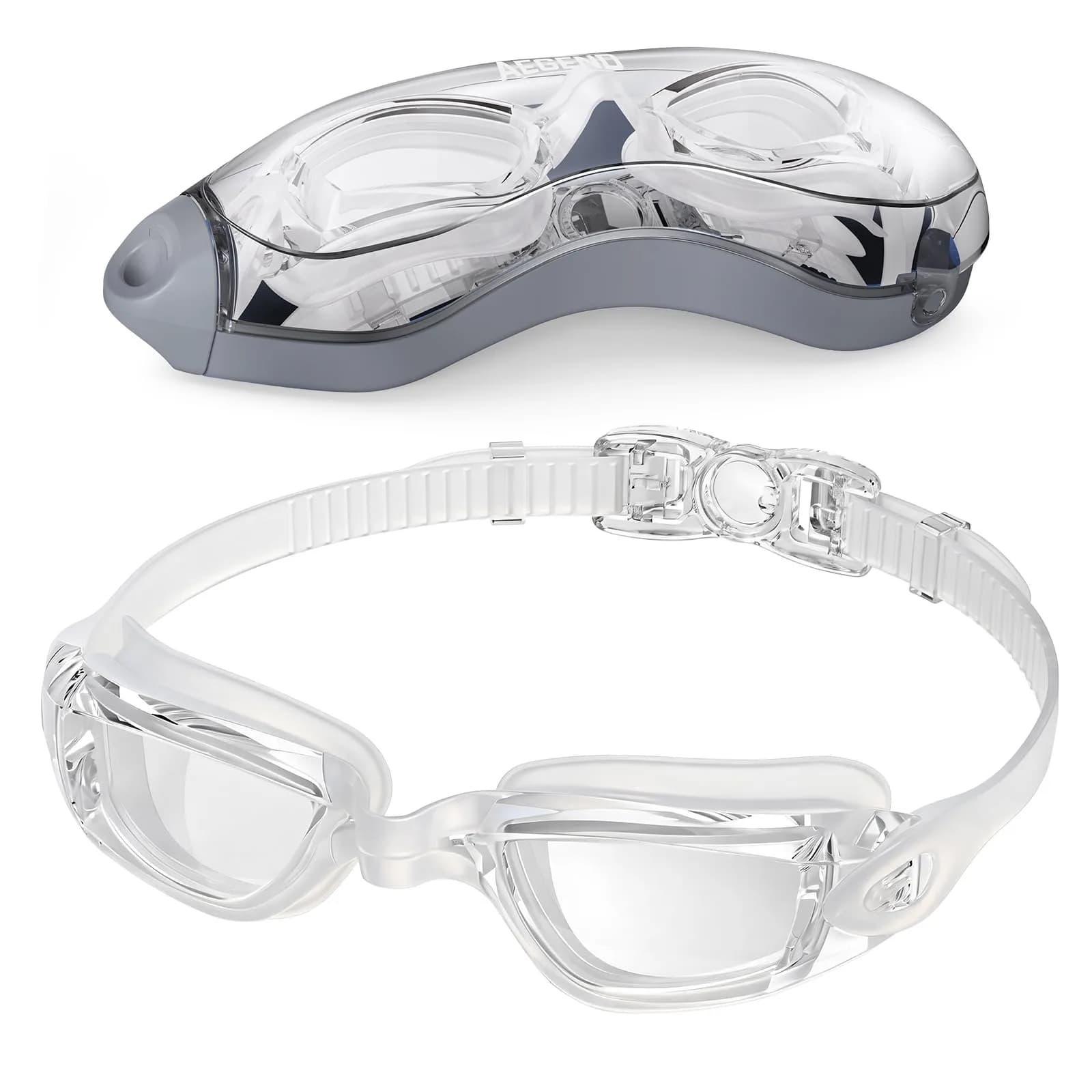 Aegend Swim Goggles, Professional, Anti-Fog, UV Protection - Adult Youth - main product image
