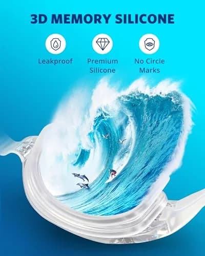 Aegend Swim Goggles No Leaking Full Protection Adult Youth | Anti-Fog UV Protection Clear Lens thumbnail 4