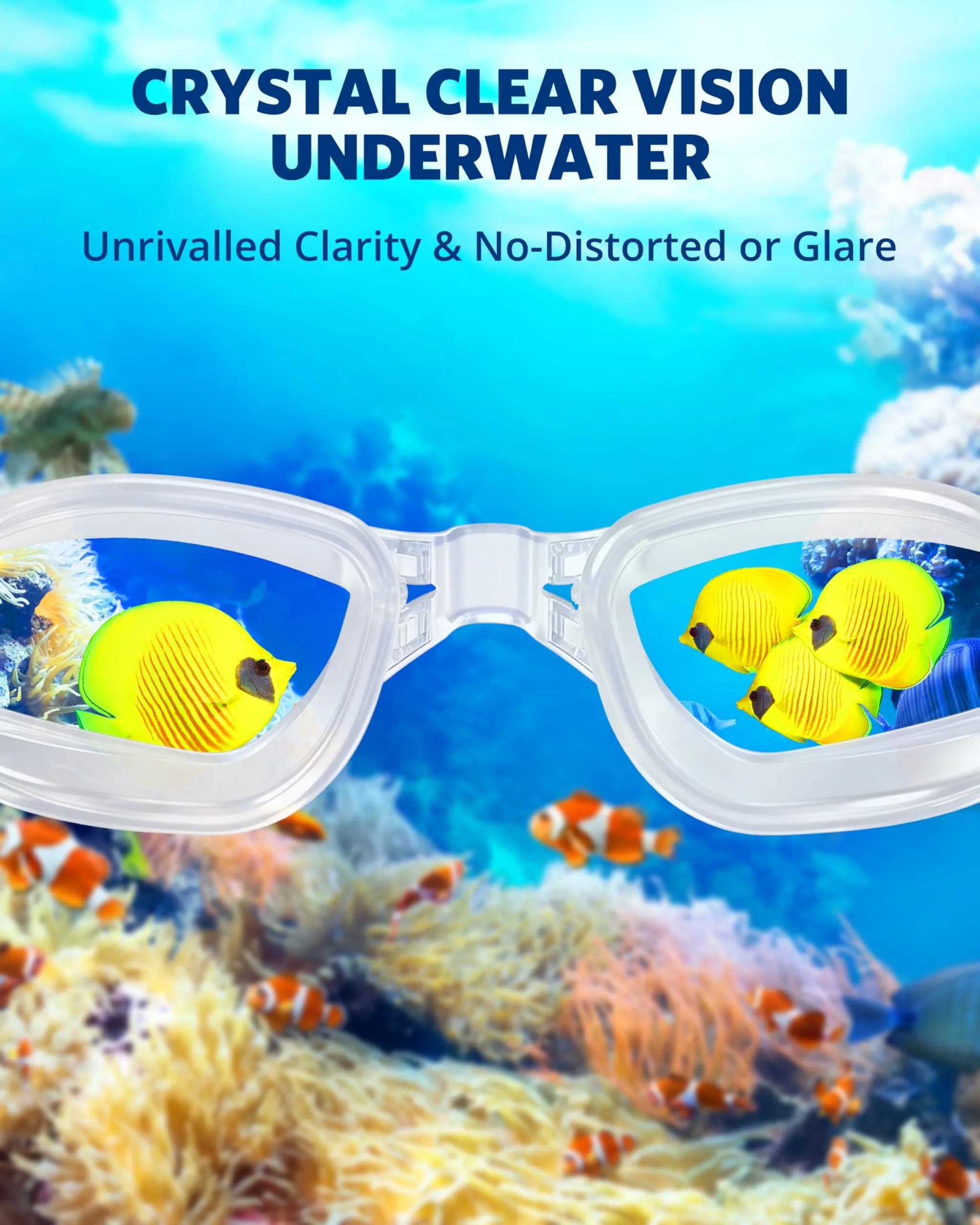 Aegend Swim Goggles No Leaking Full Protection Adult Youth | Anti-Fog UV Protection Clear Lens - view 5