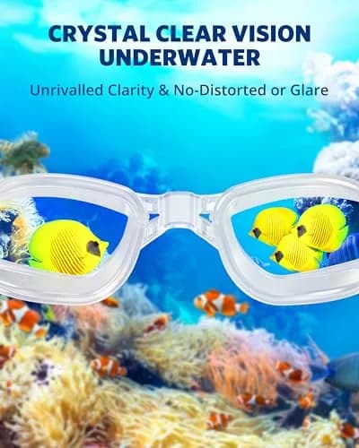 Aegend Swim Goggles No Leaking Full Protection Adult Youth | Anti-Fog UV Protection Clear Lens thumbnail 5