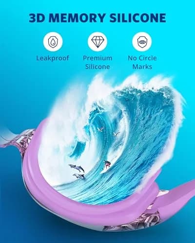 Aegend Swim Goggles Purple Clear Universal Fit Adult Youth | Anti-Fog UV Protection Leakproof thumbnail 4