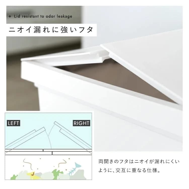 ASVEL 40 L Double Opening Pedal Trash Can with Casters | Space Saving, Hygienic, Large Capacity thumbnail 9