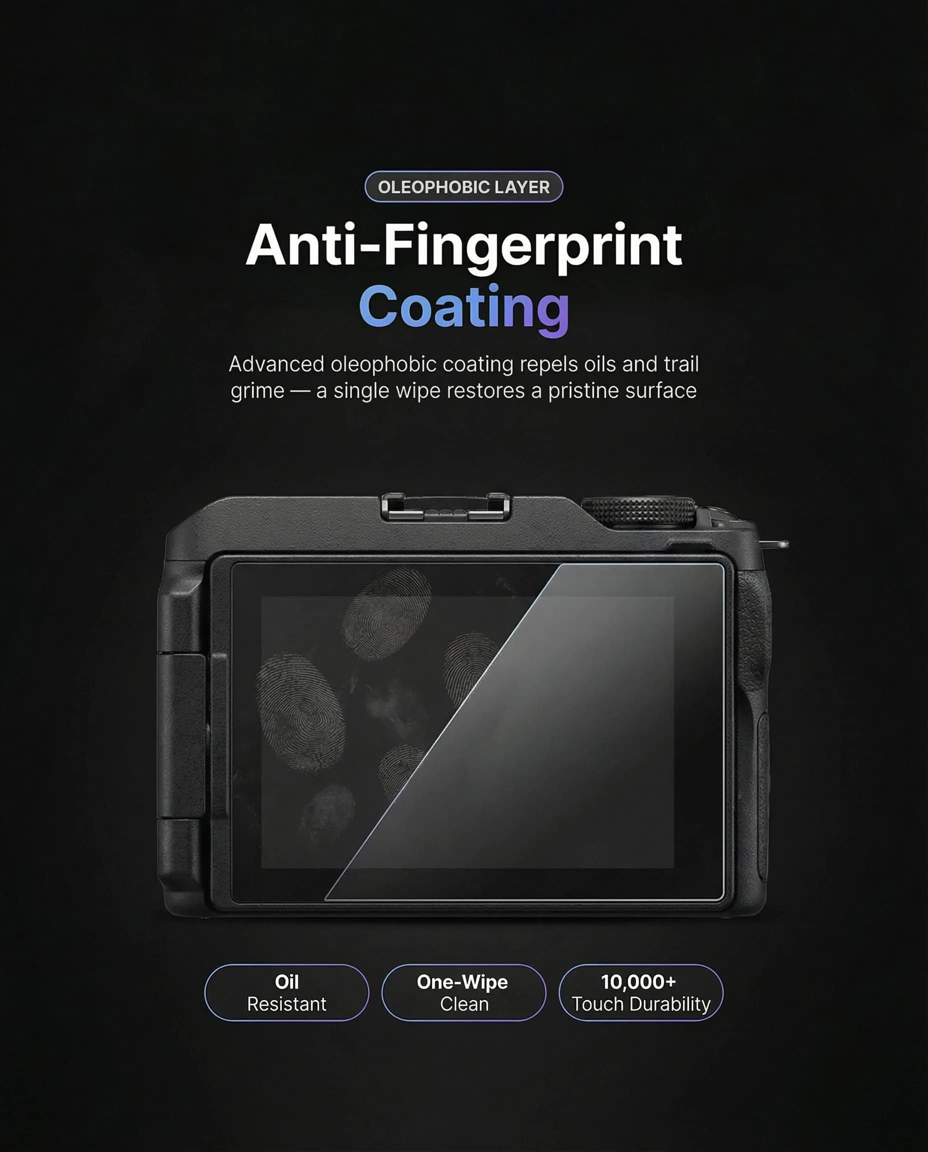 iDaPro Tempered Glass Screen Protector for Nikon ZR/RED Z Camera 3-Pack | 9H Hardness, Anti-Glare, Bubble-Free - view 7