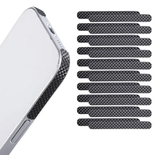 Ajcotahm 20 PCS Cell Phone Grip Tape, Black Non Slip Side Sticker Adhesive | Anti-Slip Rubber Stickers for Phone Case & Tablet thumbnail 1