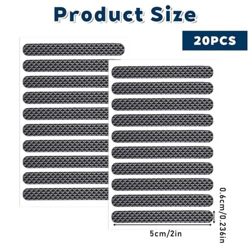Ajcotahm 20 PCS Cell Phone Grip Tape, Black Non Slip Side Sticker Adhesive | Anti-Slip Rubber Stickers for Phone Case & Tablet thumbnail 2