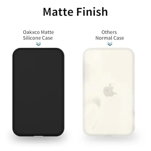 oakxco Black Silicone Case for iPhone Air Magsafe Battery Pack | Slim Fit Matte Finish thumbnail 5