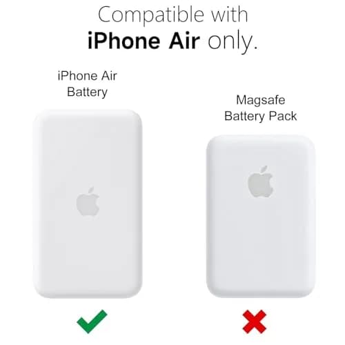 oakxco Black Silicone Case for iPhone Air Magsafe Battery Pack | Slim Fit Matte Finish thumbnail 2
