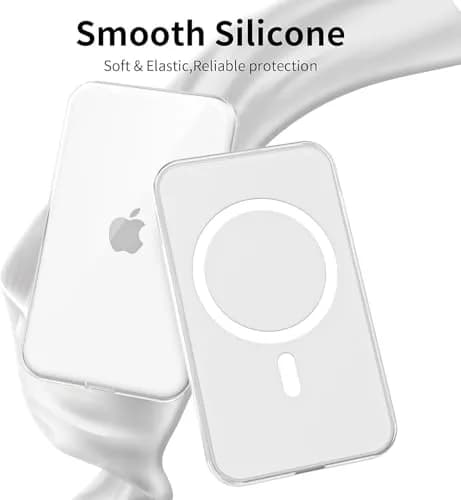 oakxco Clear Silicone Case for iPhone Air Magsafe Battery Pack | Slim Fit, Matte Finish thumbnail 3