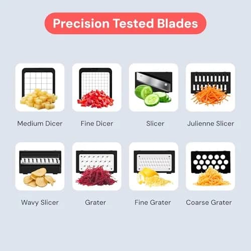 Fullstar Pro XL Vegetable Chopper & Mandoline Slicer 11-in-1 | 8 Stainless Steel Blades & Catch Tray thumbnail 4