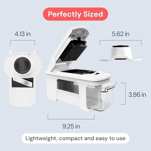 Fullstar Pro XL Vegetable Chopper & Mandoline Slicer 11-in-1 | 8 Stainless Steel Blades & Catch Tray thumbnail 9