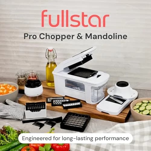 Fullstar Pro XL Vegetable Chopper & Mandoline Slicer 11-in-1 | 8 Stainless Steel Blades & Catch Tray thumbnail 2
