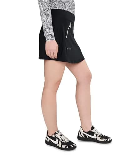Jamie Sadock Women's 16" Skort with Built in Shorts | Tummy Tuck, Black, Large thumbnail 3