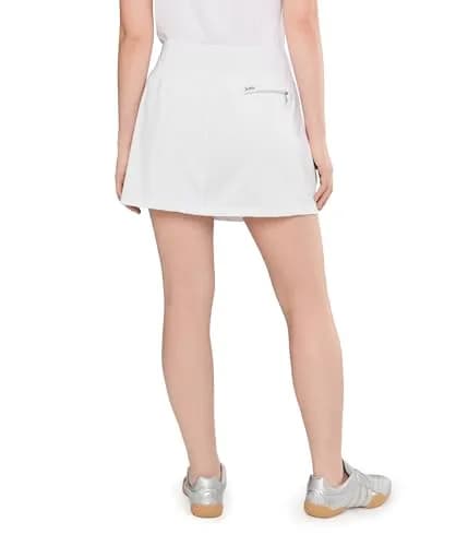 Jamie Sadock Women's 16" Skort with Built in Shorts | Tummy Tuck, White, Medium thumbnail 4