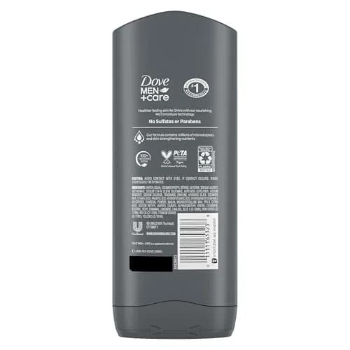 Dove Men+Care Charcoal + Clay Body & Face Wash 13.5oz Pack of 6 | Hydrates & Purifies Skin thumbnail 2