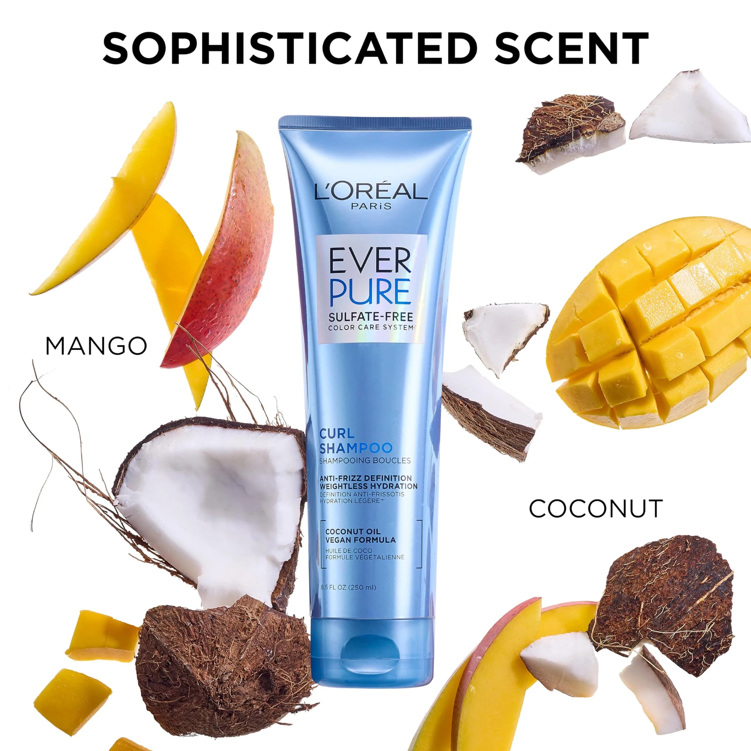 L'Oreal Paris EverPure Sulfate Free Shampoo for Curly Hair 756ml (25.5 Fl Oz) | Anti-Frizz Hydration - view 6