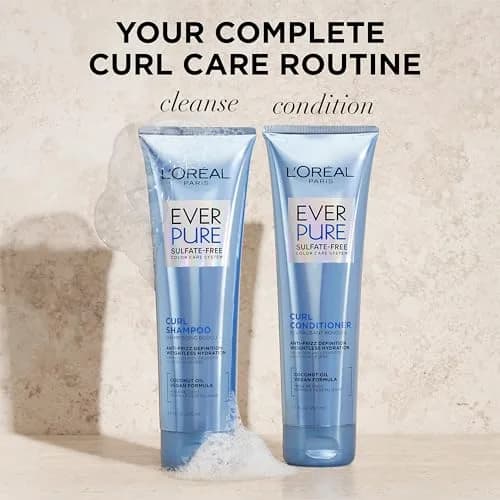 L'Oreal Paris EverPure Sulfate Free Shampoo for Curly Hair 756ml (25.5 Fl Oz) | Anti-Frizz Hydration thumbnail 7