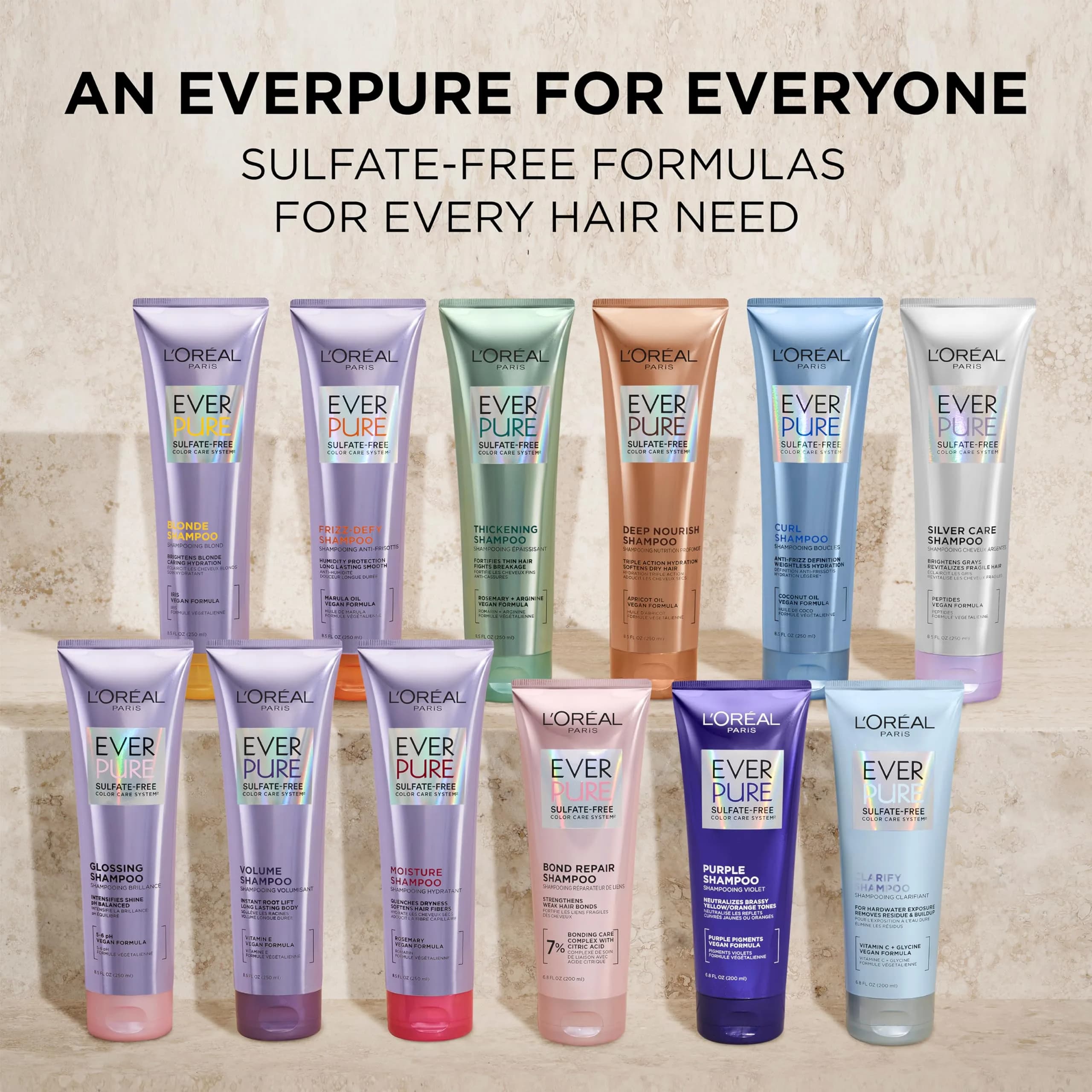 L'Oreal Paris EverPure Sulfate Free Shampoo for Curly Hair 756ml (25.5 Fl Oz) | Anti-Frizz Hydration - view 8