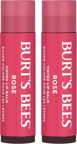 Burt's Bees Tinted Lip Balm Rose 2.4oz (68g) | Natural Color Infused with Shea Butter thumbnail 1