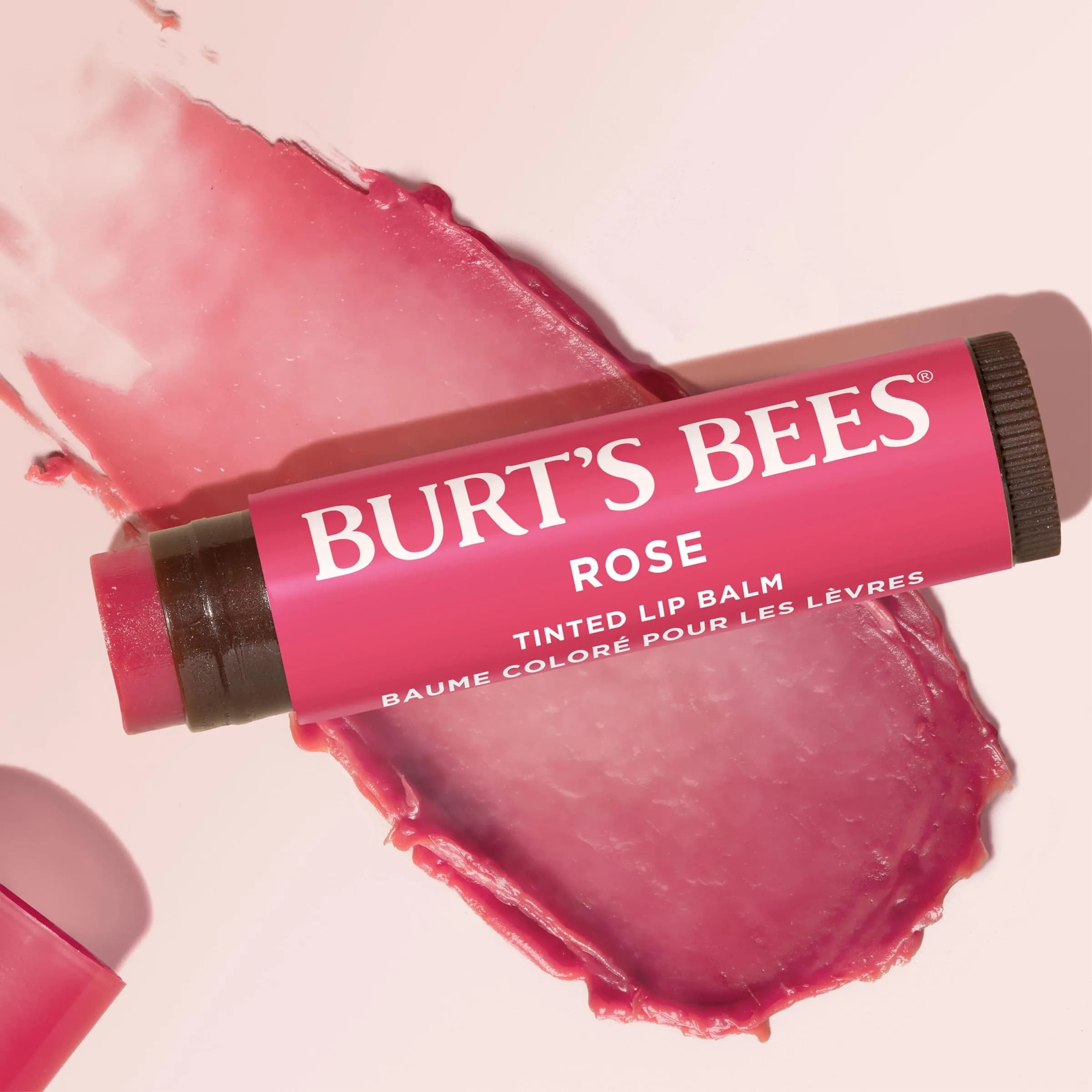 Burt's Bees Tinted Lip Balm Rose 2.4oz (68g) | Natural Color Infused with Shea Butter - view 8