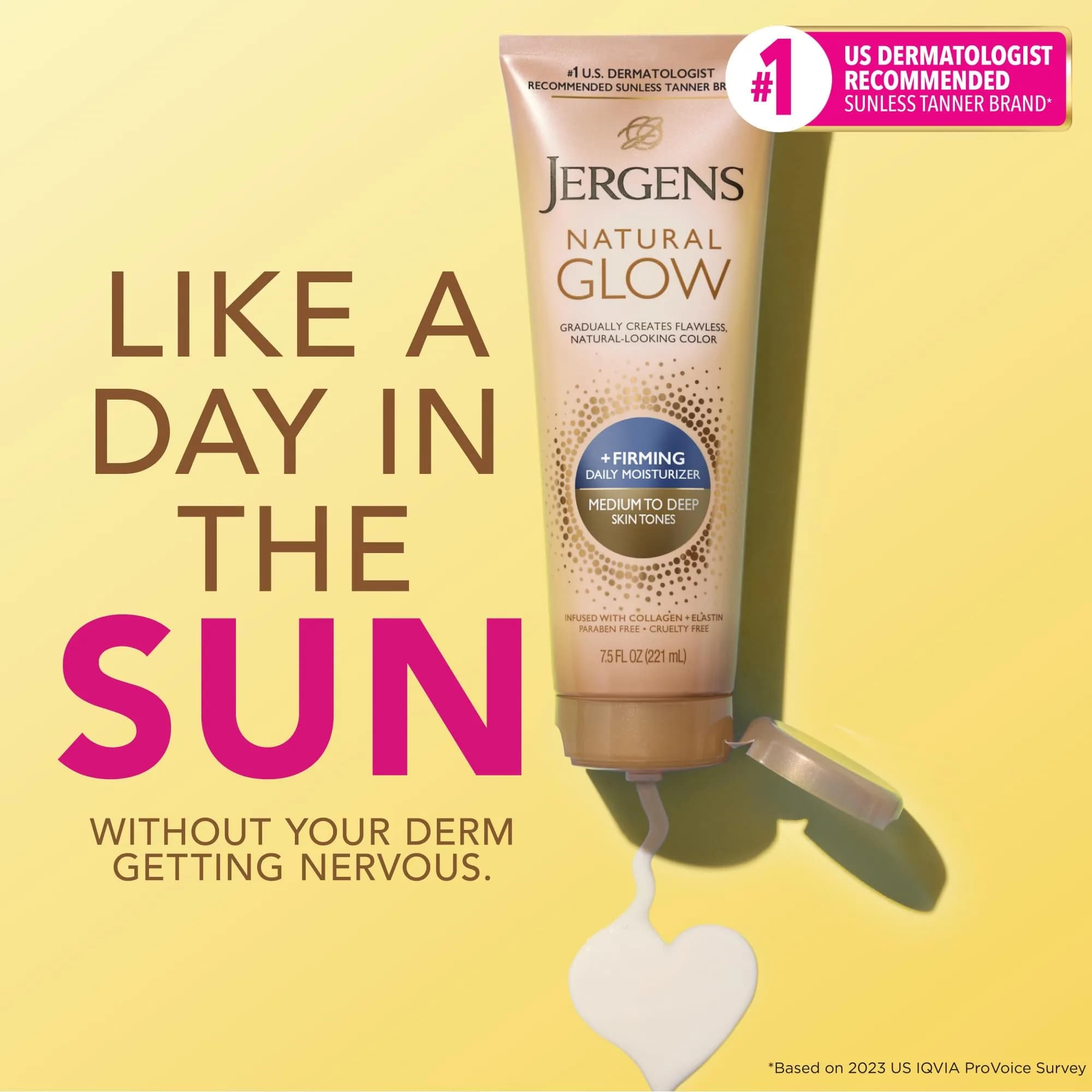 Jergens Natural Glow +Firming Body Lotion, Medium to Deep Skin Tone, 4x 7.5 Oz Bottles | Gradual Tan & Cellulite Reduction - view 3