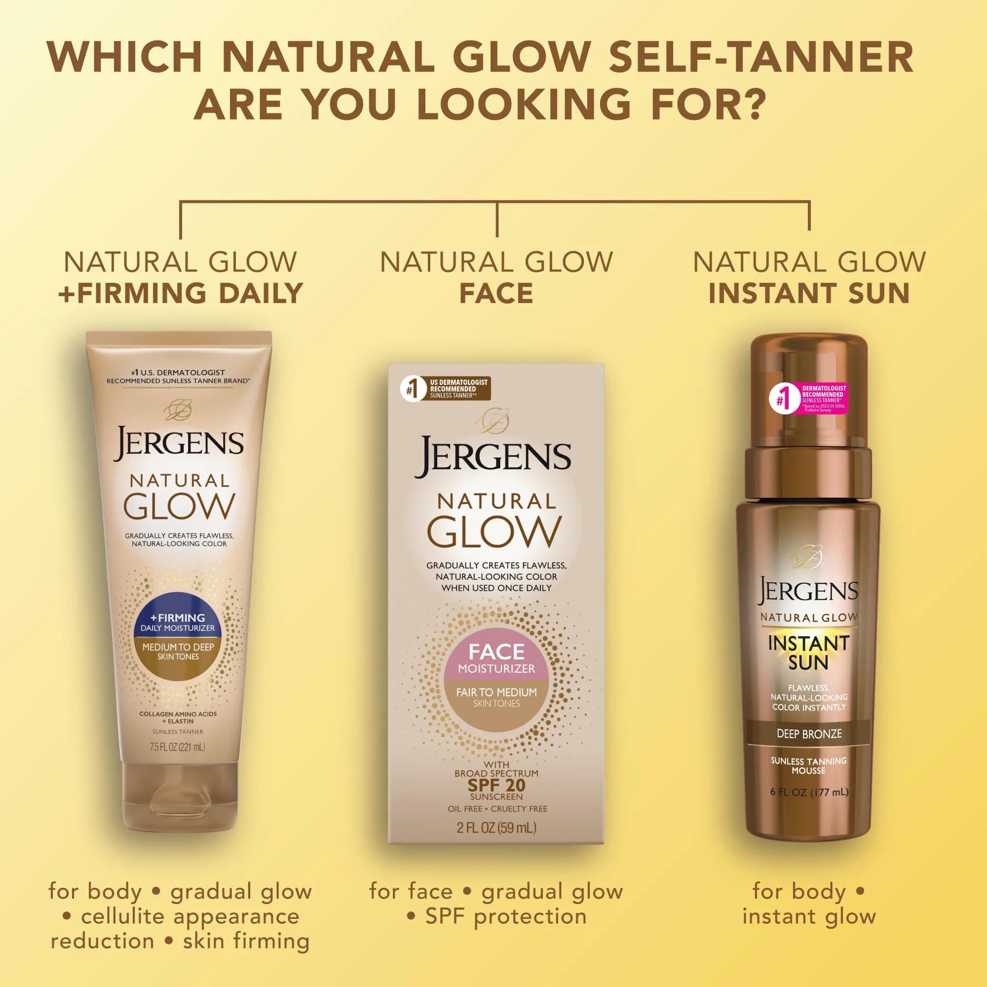 Jergens Natural Glow +Firming Body Lotion, Medium to Deep Skin Tone, 4x 7.5 Oz Bottles | Gradual Tan & Cellulite Reduction - view 9