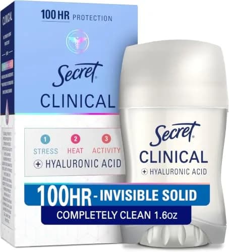 Secret Clinical Strength Antiperspirant Deodorant for Women, Invisible Solid, Completely Clean Scent, 19.2 oz (Pack of 12) | 72hr Sweat & Odor Protection thumbnail 1