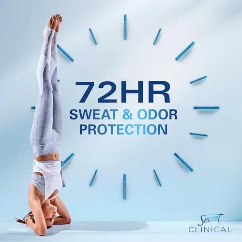 Secret Clinical Strength Antiperspirant Deodorant for Women, Invisible Solid, Completely Clean Scent, 19.2 oz (Pack of 12) | 72hr Sweat & Odor Protection thumbnail 3